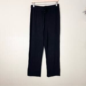 Soft Surroundings Settle In Lounge Woman’s Sweatpants Straight Leg Size M Black